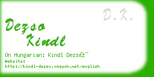 dezso kindl business card